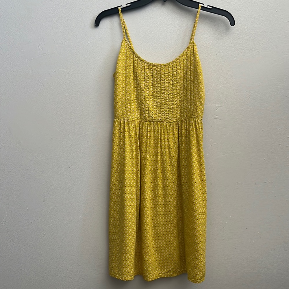 Old Navy Yellow Mini Sundress with Smocked Bodice
